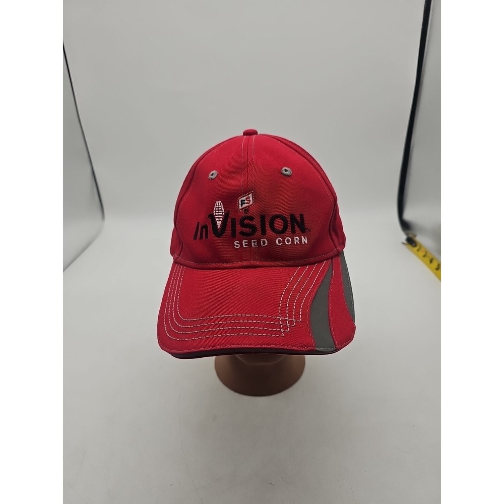 Hat / Cap - Invision Seed Corn snapback trucker agriculture farming crop USA Red